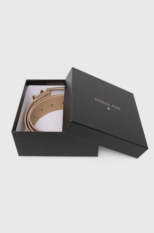 Akcesoria Patrizia Pepe pasek skórzany 8W0044.L001 beżowy