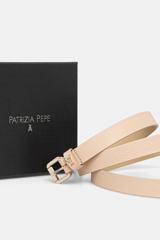 Akcesoria Patrizia Pepe pasek damski skórzany 8W0047.L001 beżowy