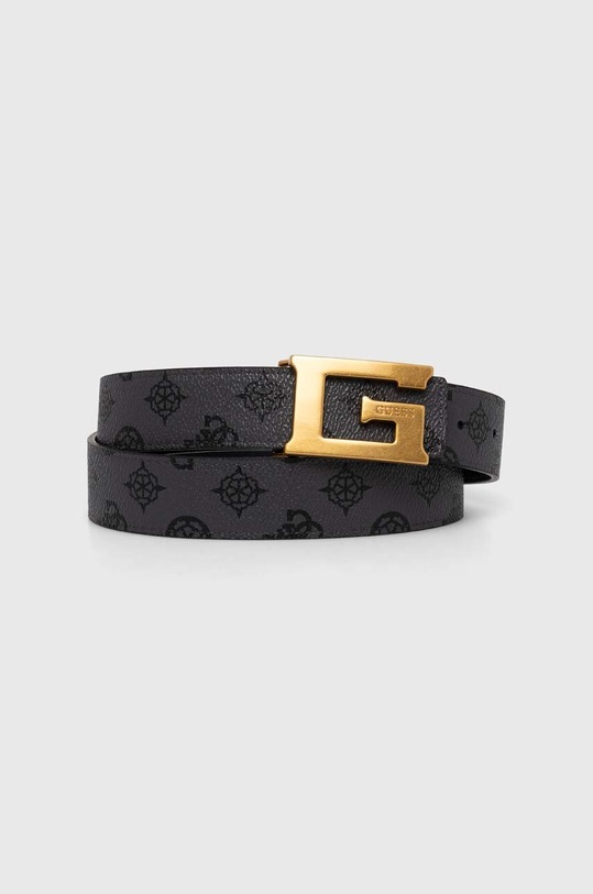 Двусторонний ремень Guess KUBA синтетический чёрный BW9154.P4330