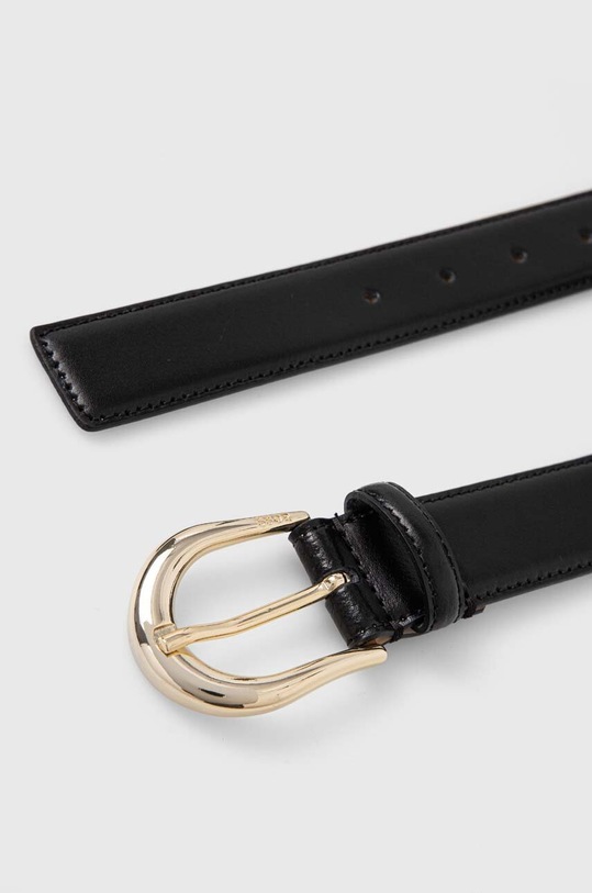 Kožený pásek BOSS 50516448 černá AW24
