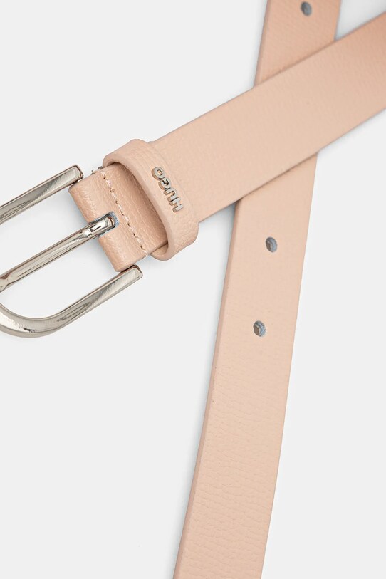 HUGO curea de piele 50516558 roz SS25