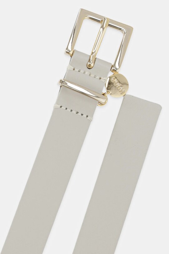 HUGO curea de piele 50522644 alb SS25