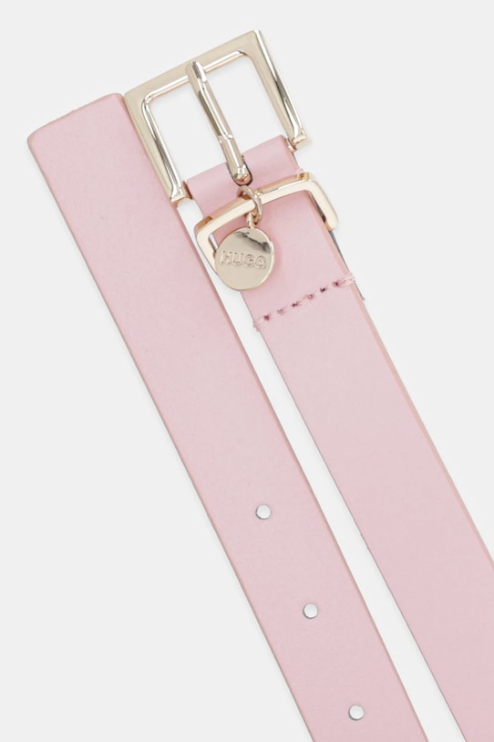 Kožený opasok HUGO 50522644 ružová NC25