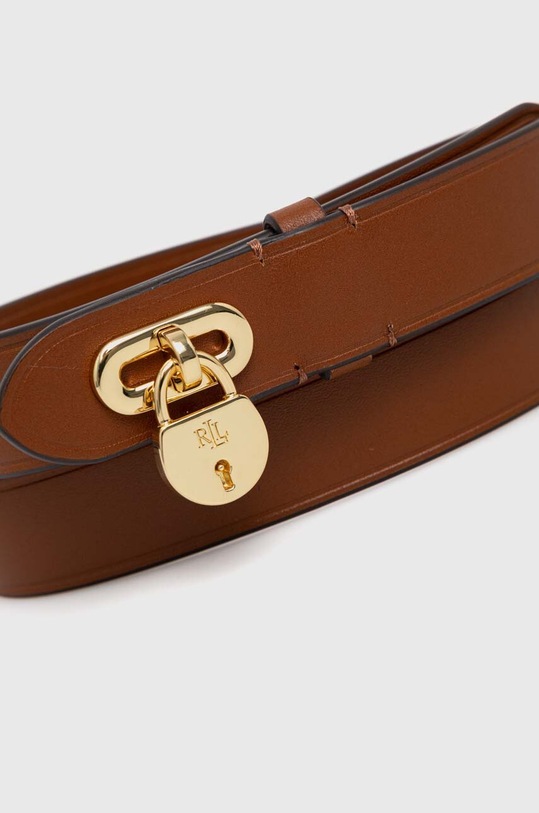 Lauren Ralph Lauren curea de piele 412920812 bej AW24