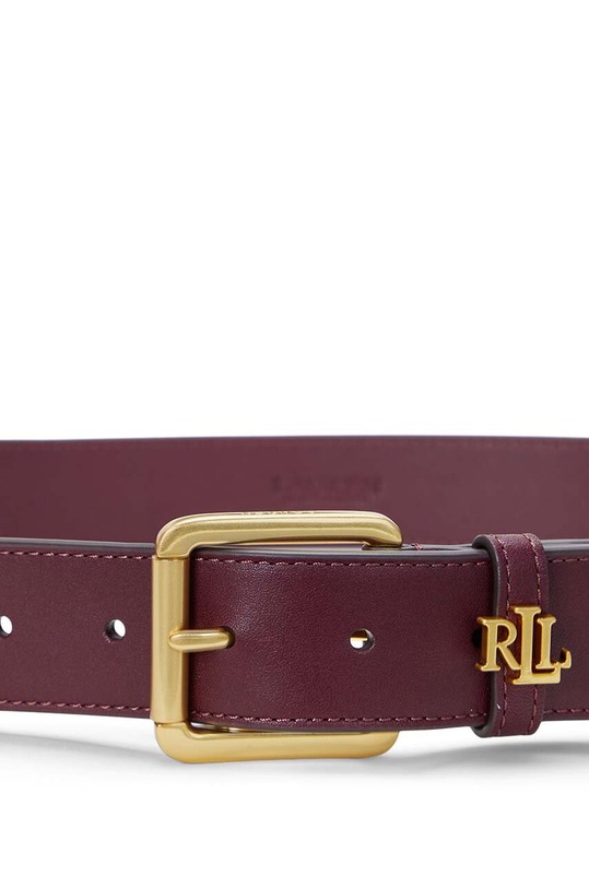 Lauren Ralph Lauren pasek skórzany 412942212 bordowy NC24