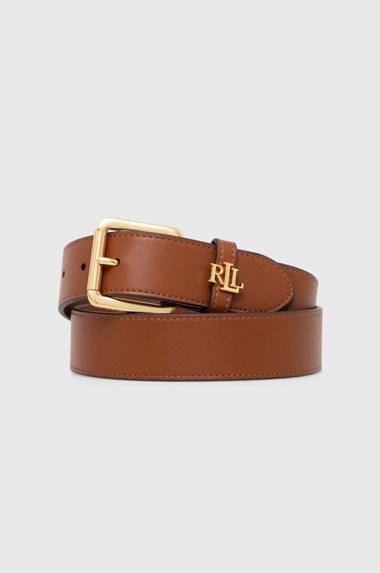 Шкіряний ремінь Lauren Ralph Lauren коричневий 412942212