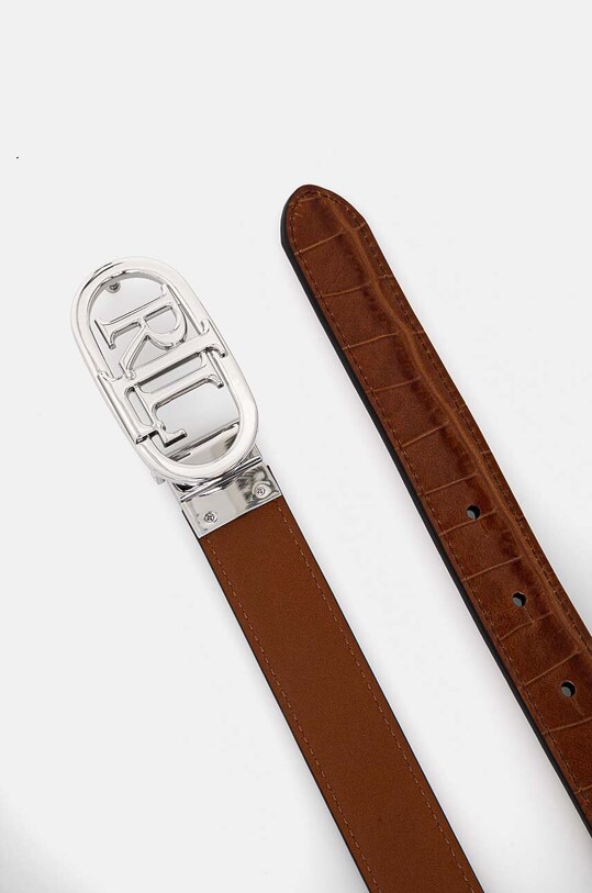 Двосторонній шкіряний ремінь Lauren Ralph Lauren 412942269 бежевий SS25