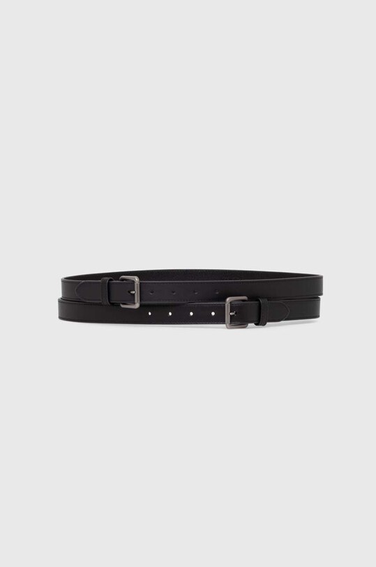 Lauren Ralph Lauren pasek skórzany 412936524 czarny AW24