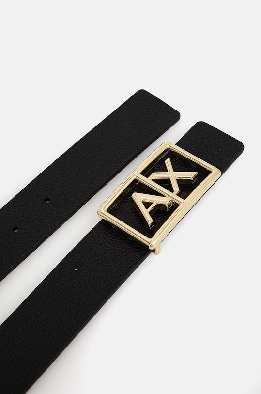 Armani Exchange pasek skórzany dwustronny czarny 941186.4F786