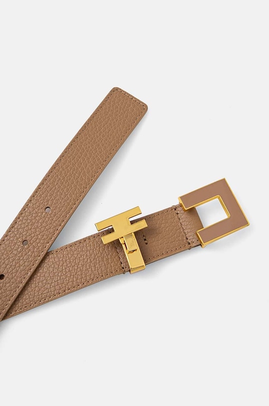 Elisabetta Franchi curea de piele CT11S47E2 bej AW24