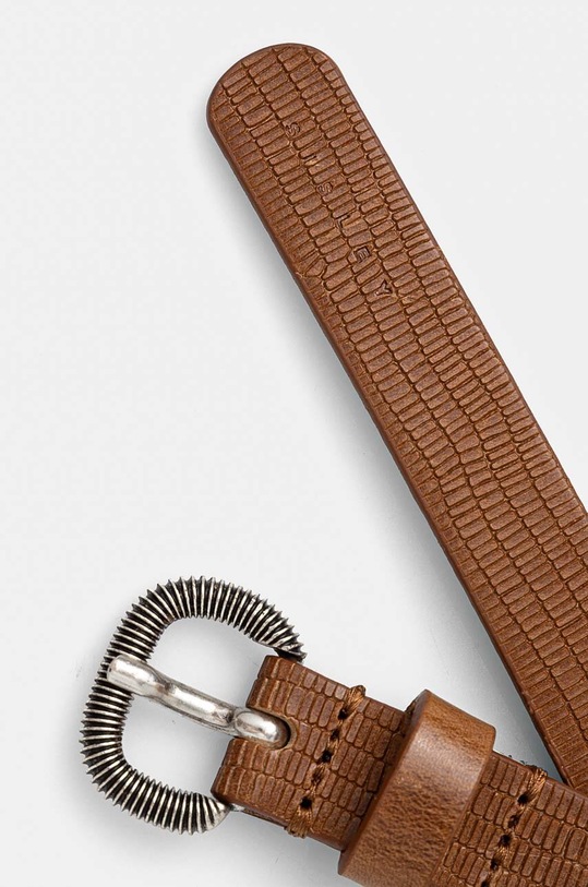 Sisley pasek skórzany 6G8ZWL02C brązowy AW24