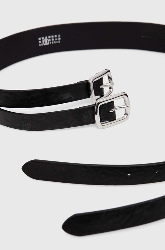 MM6 Maison Margiela bőr öv SA5TP0009.P5553 fekete AW24