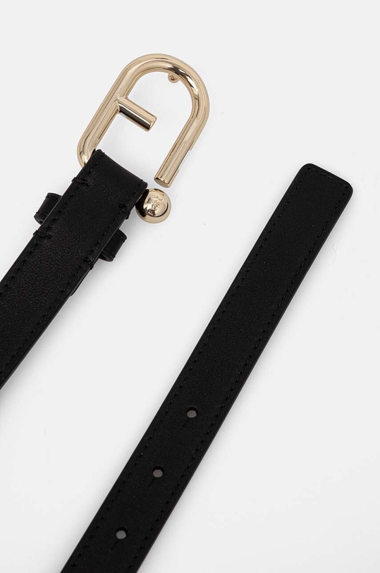 Δερμάτινη ζώνη Furla WC00089.BX2045.O6000 μαύρο AW24