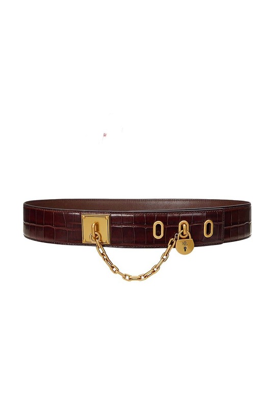 Кожаный ремень Lauren Ralph Lauren коричневый 412945226