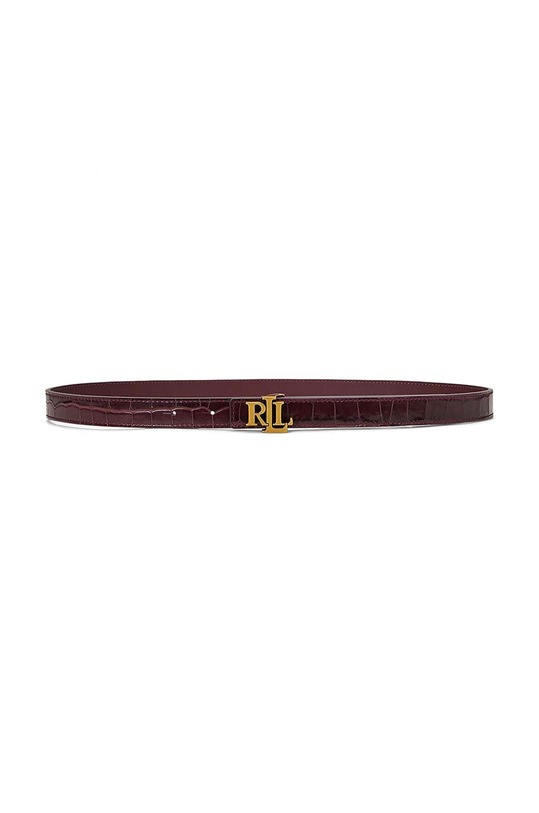Kožený pásek Lauren Ralph Lauren burgundské 412951445