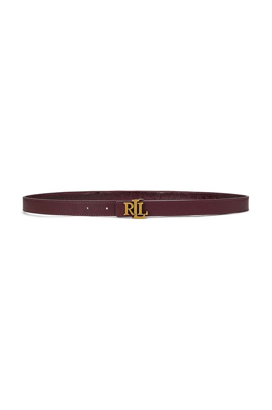 Kožený pásek Lauren Ralph Lauren 412951445 burgundské AW24