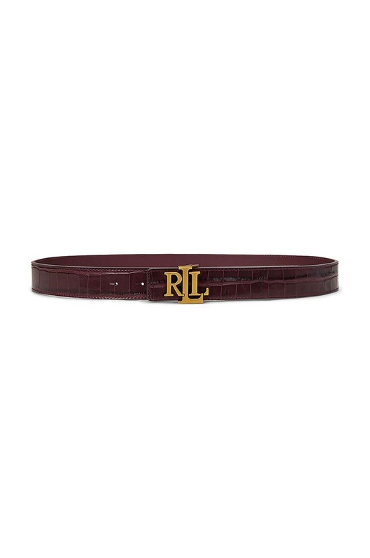 Kožený pásek Lauren Ralph Lauren burgundské 412951446