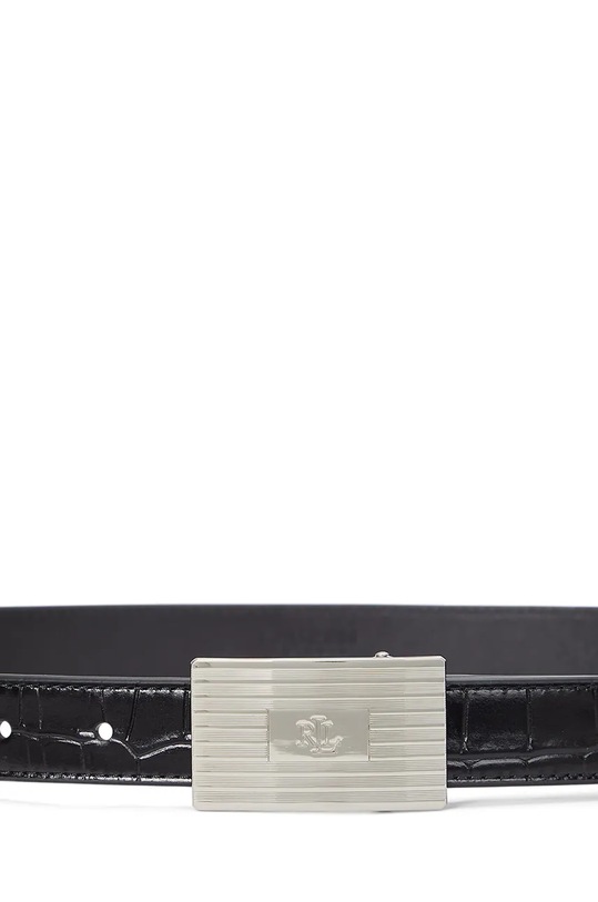 Lauren Ralph Lauren pasek skórzany 412951723 czarny AW24