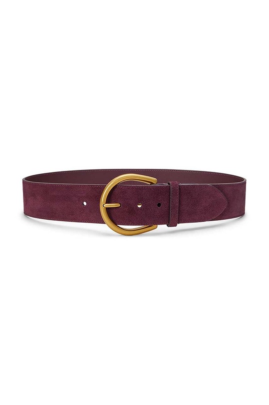 Lauren Ralph Lauren curea de piele burgundia 412951737