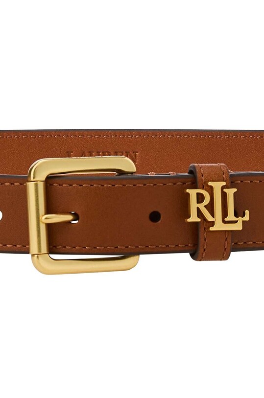 Lauren Ralph Lauren curea de piele 412958206 maro AW24