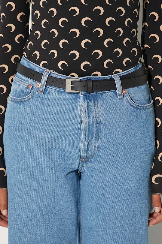 Doplňky Kožený pásek MM6 Maison Margiela SA5TP0012.P7179 černá