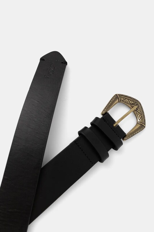 Kožený opasok Pepe Jeans LINDSAY BELT PL020855 čierna AW24