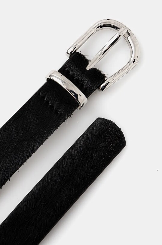 Sisley pasek skórzany 6HEDWL01T czarny AW24