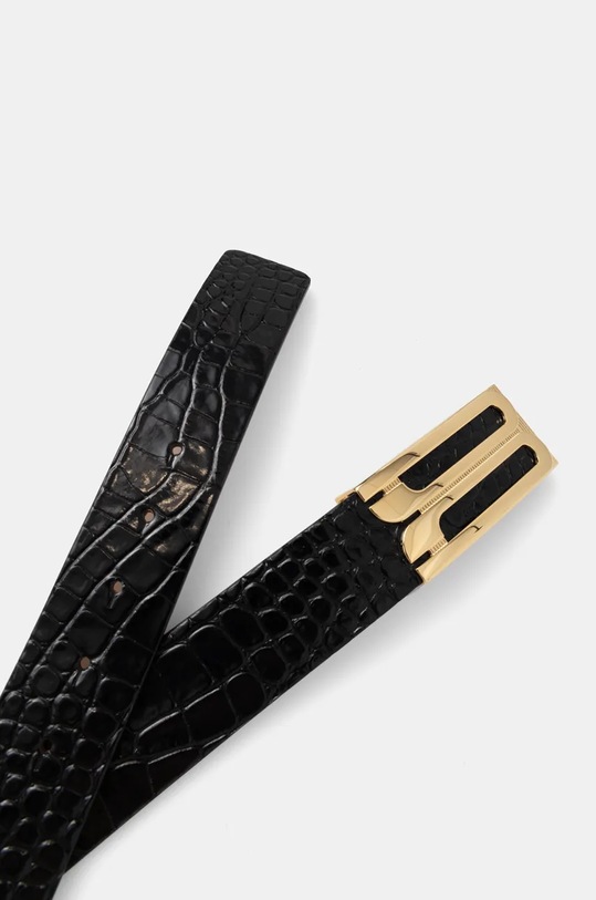 Victoria Beckham curea de piele 1324ABL005785A negru AW24