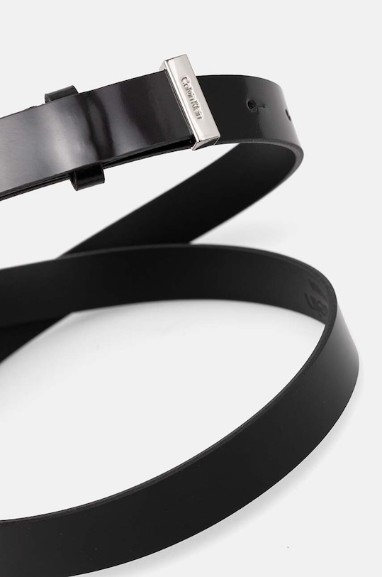 Calvin Klein pasek skórzany K60K612386 czarny AW24