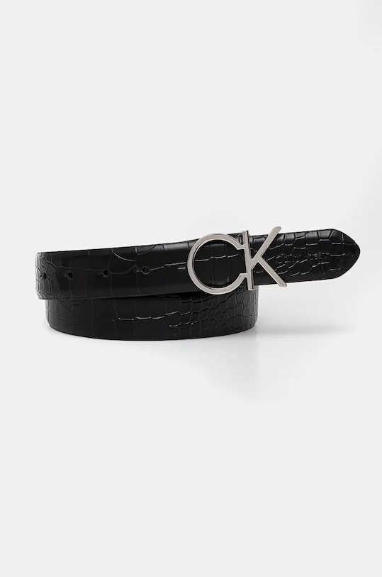 Pásek Calvin Klein přírodní kůže černá K60K612393