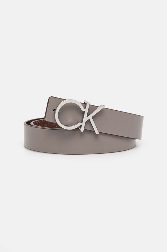 Calvin Klein pasek skórzany dwustronny K60K612397 brązowy AW24