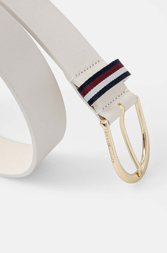 Tommy Hilfiger pasek skórzany AW0AW16596 biały AW24