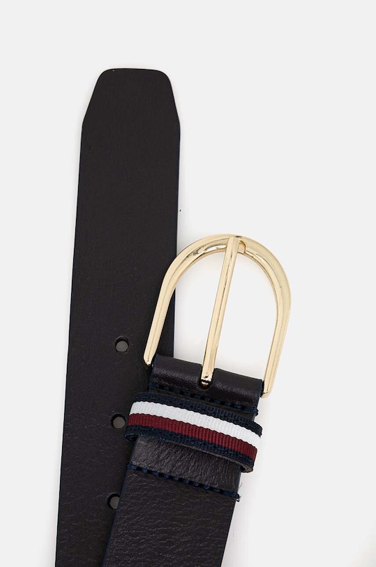 Kožený pásek Tommy Hilfiger AW0AW16596 námořnická modř AW24