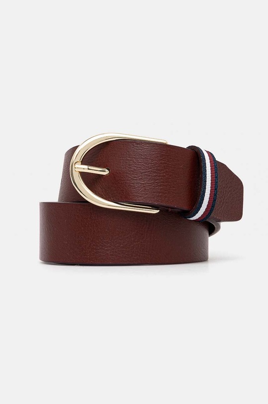 Tommy Hilfiger pasek skórzany bordowy AW0AW16596