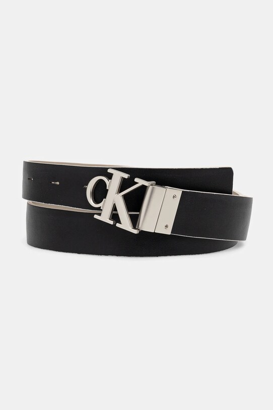 Двосторонній шкіряний ремінь Calvin Klein Jeans K60K612288 бежевий AW24