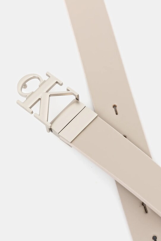Аксесуари Двосторонній шкіряний ремінь Calvin Klein Jeans K60K612288 бежевий