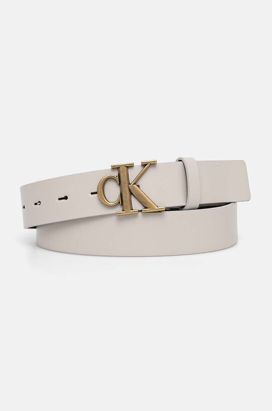 Кожаный ремень Calvin Klein Jeans серый K60K612289