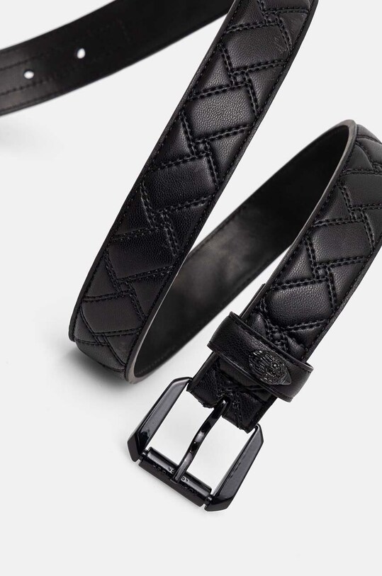 Kožený pásek Kurt Geiger London KENSINGTON 760209109 černá AW24