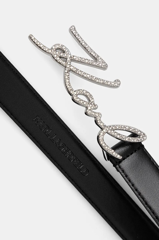 Karl Lagerfeld pasek skórzany 246W3101 czarny AW24