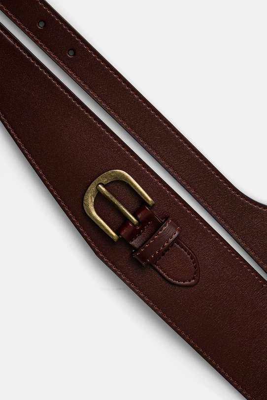 Kožený pásek Hoss Intropia 5028285 burgundské AW24