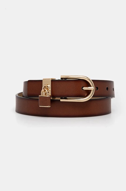 Pásek MICHAEL Michael Kors imitace kůže hnědá 559080