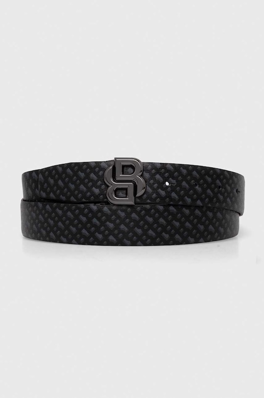 Αναστρέψιμη δερμάτινη ζώνη BOSS μαύρο 50522860