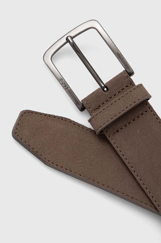 Велурен колан BOSS 50523374 кафяв AW24