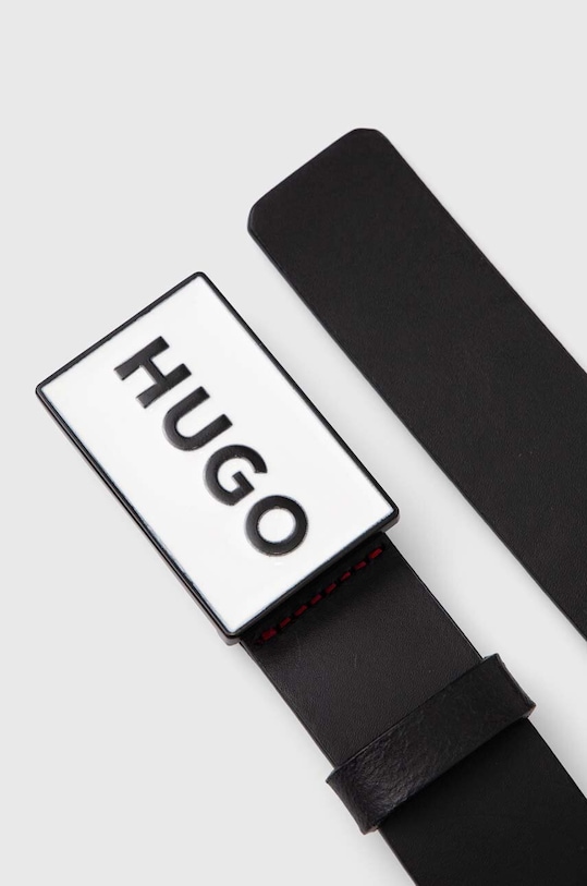 HUGO pasek skórzany 50522861 czarny AW24