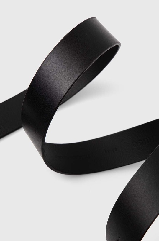 HUGO pasek skórzany 50522861 czarny AW24