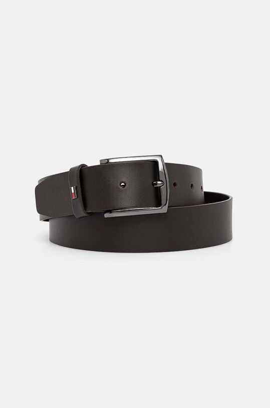 Tommy Hilfiger curea de piele maro AM0AM12546