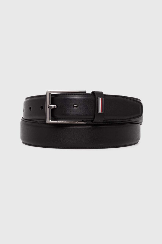 Tommy Hilfiger pasek skórzany czarny AM0AM12552