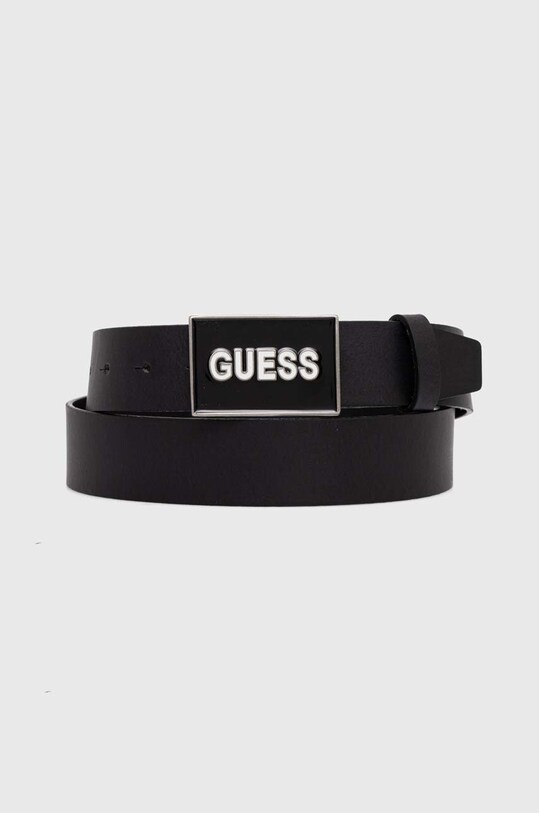 Шкіряний ремінь Guess чорний M4YZ13.L0UL0