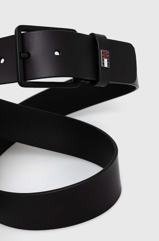 Kožený pásek Tommy Jeans AM0AM12420 černá AW24