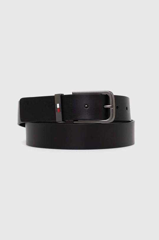 Tommy Jeans curea de piele negru AM0AM12681